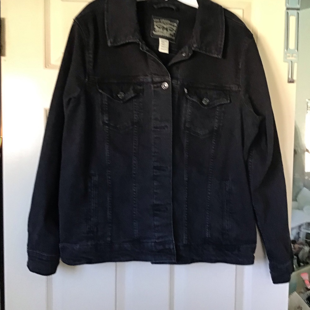 COPY - Genuine Levi black jean jacket.